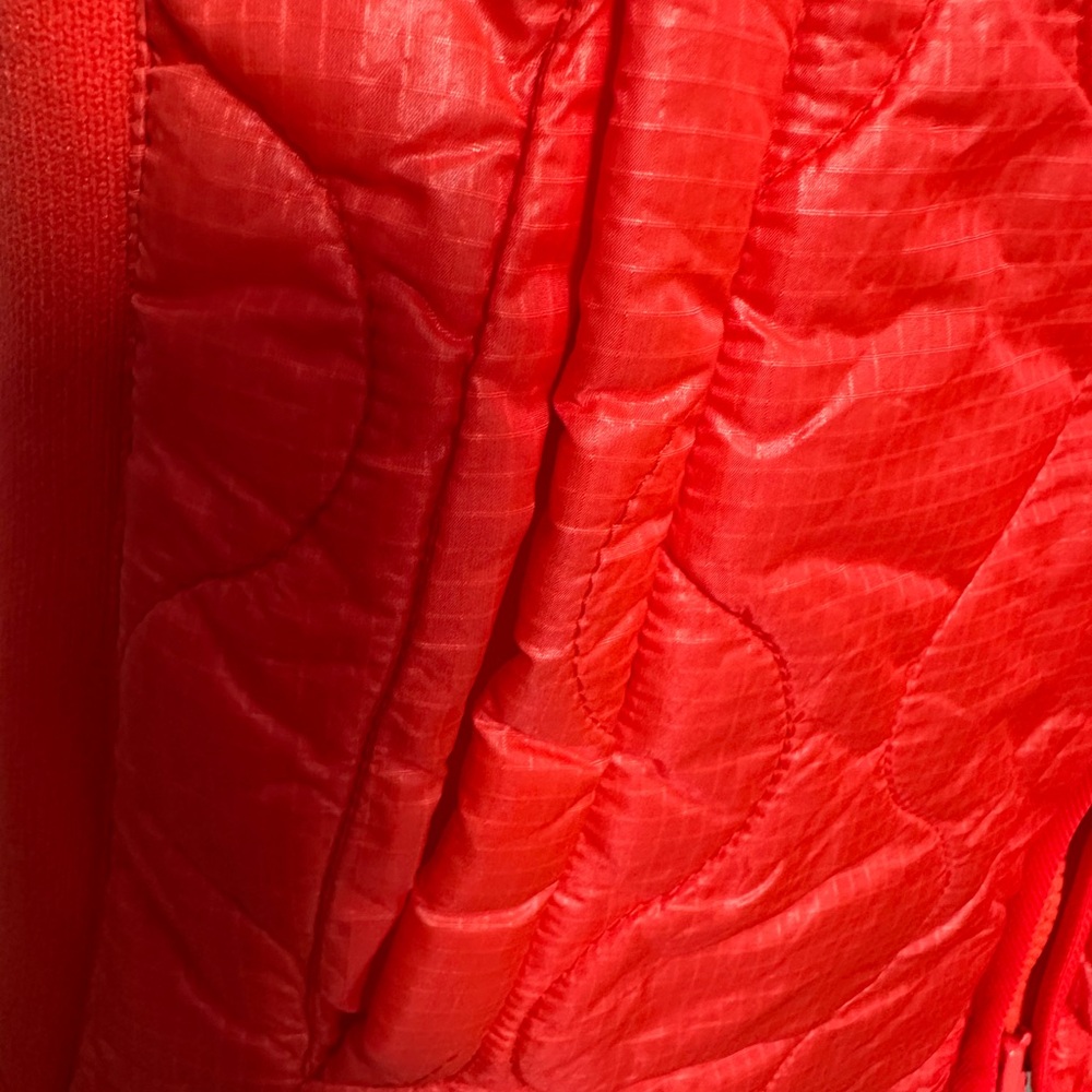 J. Crew Neon Orange Quilted Puffer Vest XS - Picture 5 of 7